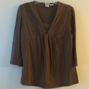 *5/$25 sale* Maternity brown long sleeve top